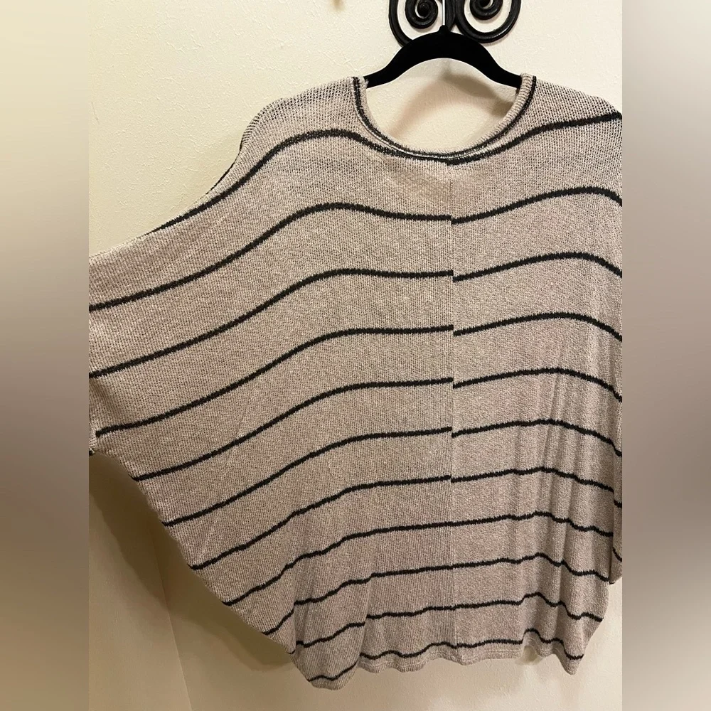 Striped Gray Women's Blouse - Picture 4 of 4